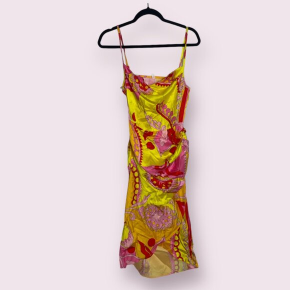 Summer Abstract Geo Geometric Spring Tropical Vaca Vacation Classy Girly Dress - Picture 1 of 6